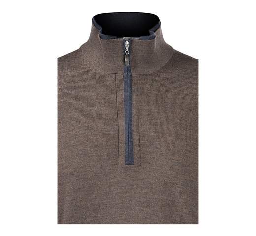 GRAN SASSO MAGLIA MEZZA ZIP PURA LANA MERINO