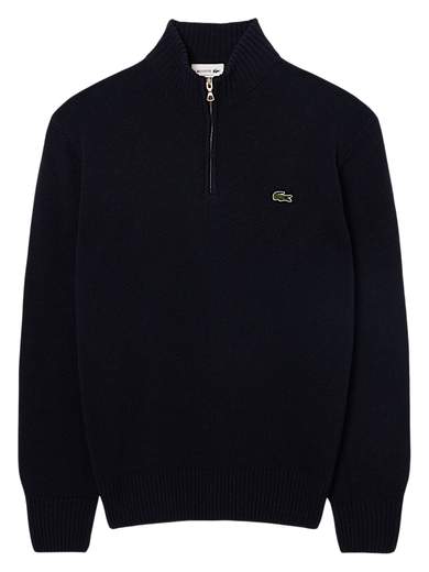 LACOSTE MAGLIA MEZZA ZIP PURA LANA