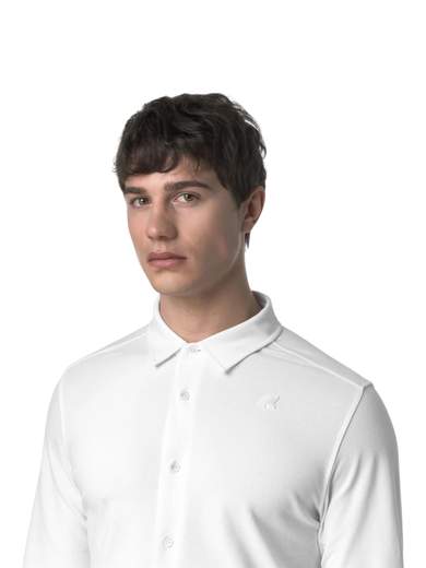 K-WAY CAMICIA PIQUE PURO COTONE MANICA LUNGA