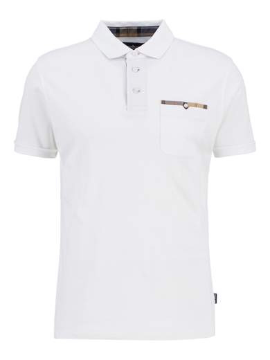 BARBOUR POLO CON TASCHINO PURO COTONE MAN. CORTA