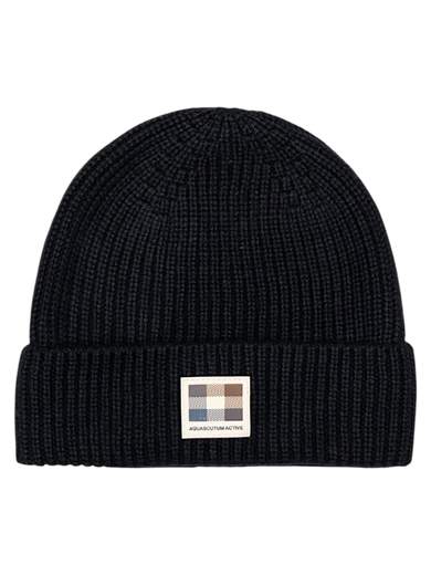 AQUASCUTUM ACTIVE RUBBER PATCH BEANIE 0562