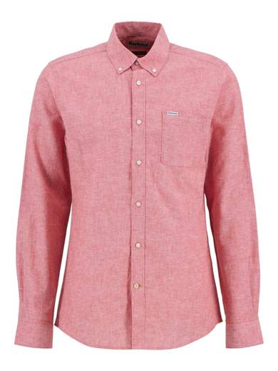 BARBOUR CAMICIA BOTTON DOWN LINO E COTONE