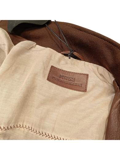 MINORONZONI GIUBBOTTO ZIP VERA PELLE