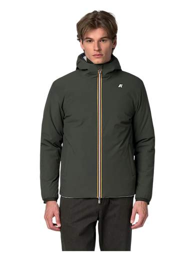 K-WAY GIUBBOTTO ZIP CAPPUCCIO REVERSIBILE