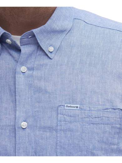 BARBOUR CAMICIA BOTTON DOWN LINO E COTONE