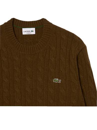 LACOSTE MAGLIA GIROCOLLO TRECCE PURA LANA