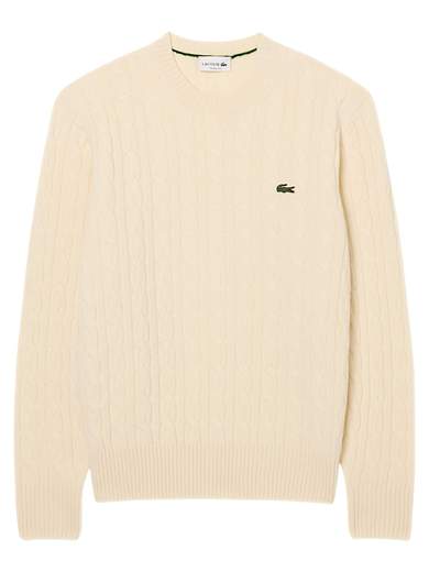 LACOSTE MAGLIA GIROCOLLO TRECCE PURA LANA