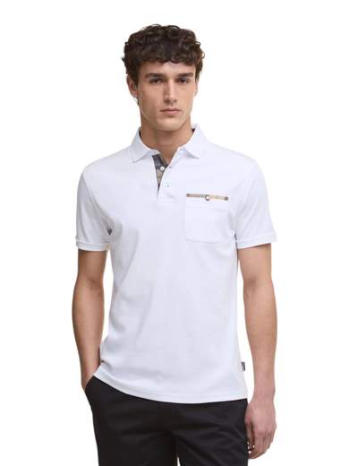 BARBOUR POLO CON TASCHINO PURO COTONE MAN. CORTA