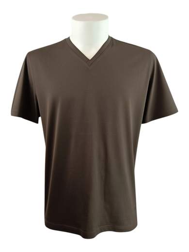 OUT/FIT T. SHIRT V FILO DI SCOZIA MANICA CORTA