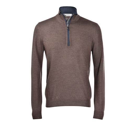 GRAN SASSO MAGLIA MEZZA ZIP PURA LANA MERINO