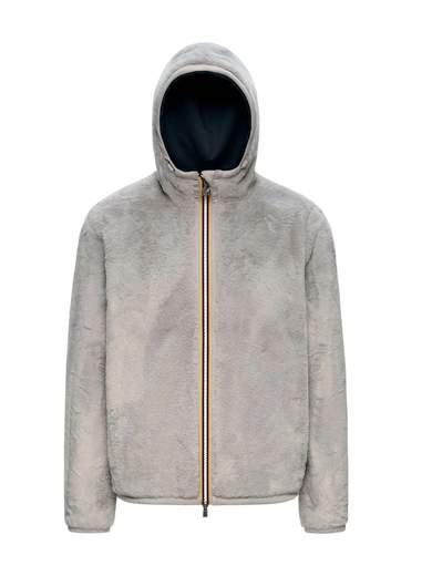 K-WAY FELPA ZIP CAPPUCCIO REVERSIBILE ECO