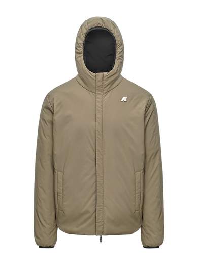 K-WAY GIUBBOTTO ZIP CAPPUCCIO REVERSIBILE