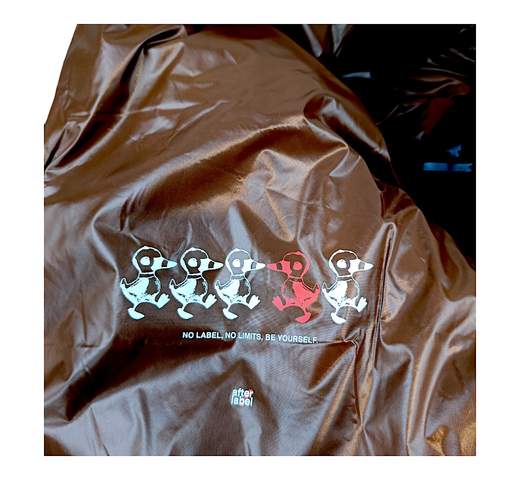 giubbotto piumino after label