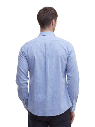 BARBOUR CAMICIA BOTTON DOWN LINO E COTONE