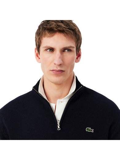 LACOSTE MAGLIA MEZZA ZIP PURA LANA