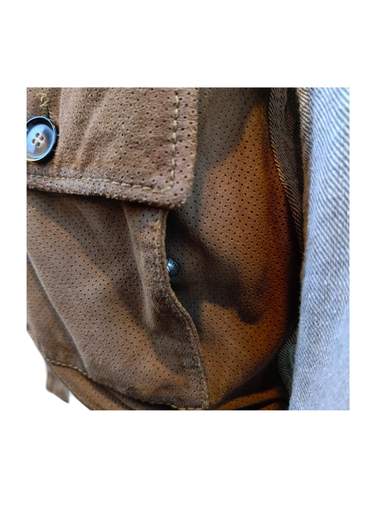 THE JACK LEATHERS GIUBBINO PELLE MICROFORATA E LINO