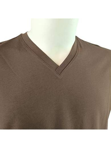 OUT/FIT T. SHIRT V FILO DI SCOZIA MANICA CORTA