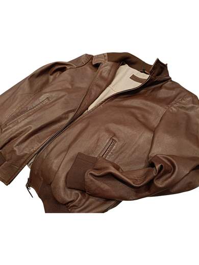 MINORONZONI GIUBBOTTO ZIP VERA PELLE