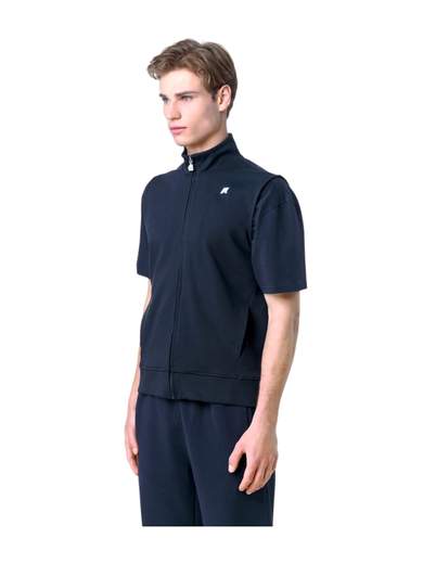 K-WAY GILET FELPA ZIP COTONE TECNICO