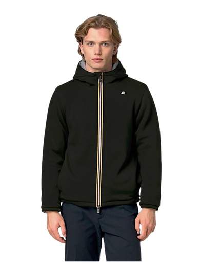 K-WAY FELPA ZIP CAPPUCCIO REVERSIBILE ECO