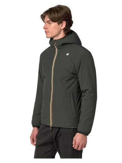 K-WAY GIUBBOTTO ZIP CAPPUCCIO REVERSIBILE