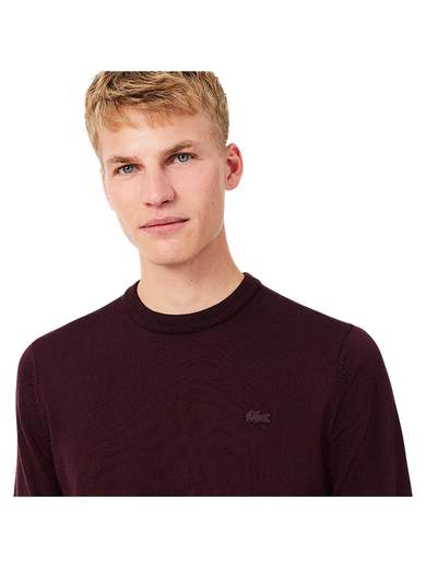 LACOSTE MAGLIA GIROCOLLO PURA LANA RASATA
