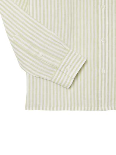 LACOSTE CAMICIA B. DOWN PURO LINO MANICA LUNGA