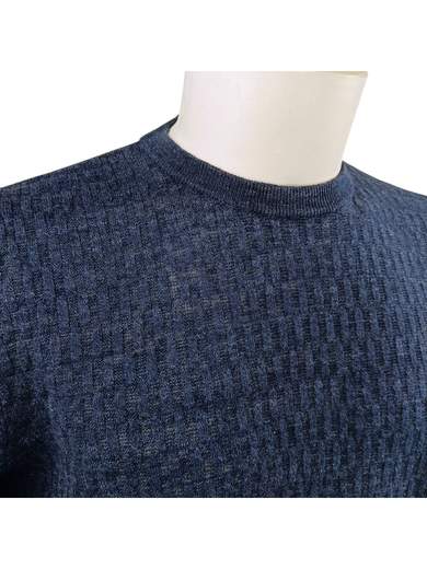JEORDIE'S MAGLIA GIROCOLLO LINO E COTONE LAVORATO