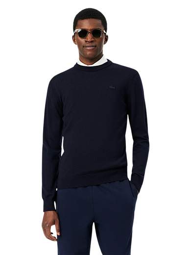 LACOSTE MAGLIA GIROCOLLO PURA LANA RASATA