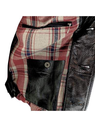 THE JACK LEATHERS GIUBBINO PELLE MICROFORI