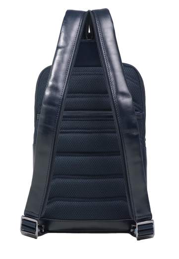 PIQUADRO MONOSPALLA IN PELLE BLUE SQUARE