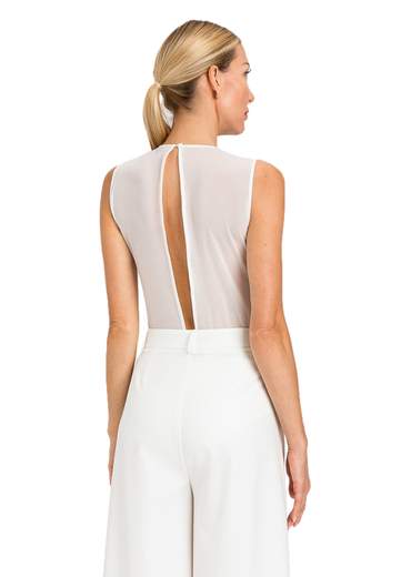 TWINSET ACTITUDE BODY IN TULLE CON PIZZO