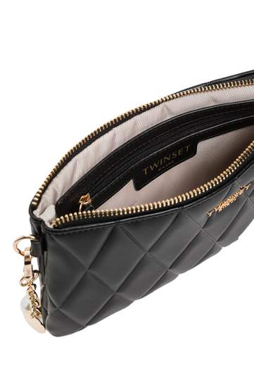 TWINSET MINI BORSA TRAPUNTATA CON LOGO