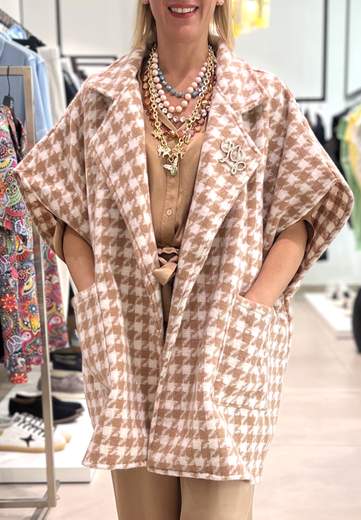 LIU JO PONCHO LUNGO CON FRANGE