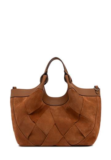 GIANNI CHIARINI BORSA INTRECCIATA IN CAMOSCIO DUA