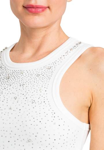 TWINSET ACTITUDE TOP A COSTINE CON RICAMO