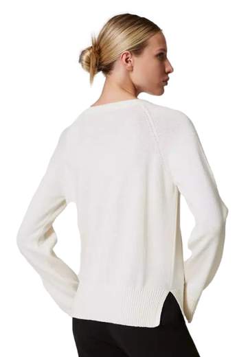 TWINSET MAGLIA CON FOULARD LOGATO