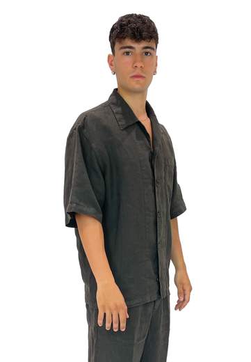 BE ABLE CAMICIA MICKY MANICA CORTA 100% LINO
