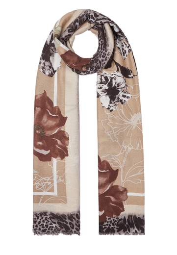 LIU JO STOLA FLOWER ANIMALIER