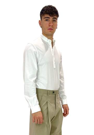 FILIPPO DE LAURENTIIS CAMICIA COREANA IN JERSEY