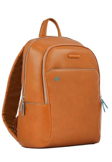 PIQUADRO ZAINO PICCOLO PC 14'' IN PELLE BLUE SQUARE