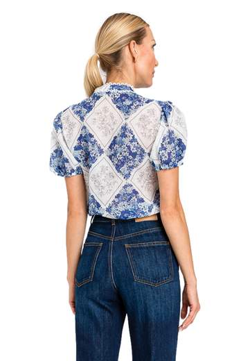 TWINSET CAMICIA IN RAMIE' CON STAMPA FLOREALE