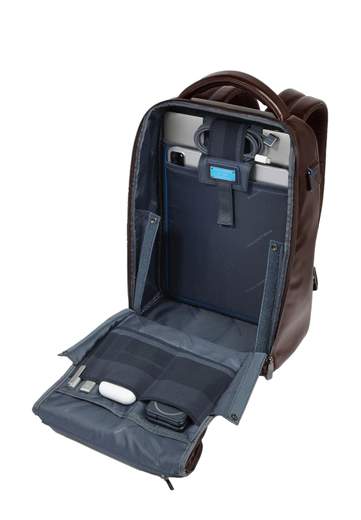 PIQUADRO ZAINO PORTA PC 14'' BLUE SQUARE