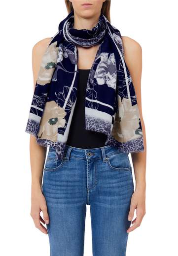 LIU JO STOLA FLOWER ANIMALIER