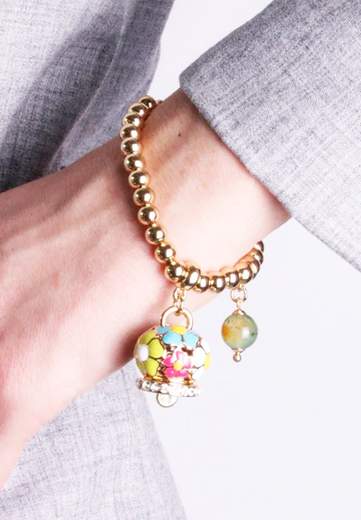 AMO CAPRI BRACCIALE SFERE CAMPANA FIORI