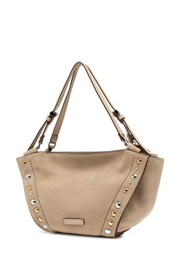 GIANNI CHIARINI BORSA IN CAMOSCIO CON BORCHIE BLOOM