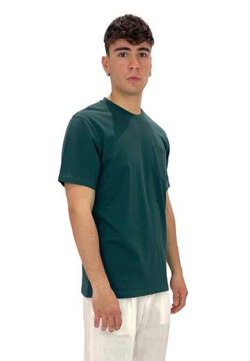SAINT BARTH T-SHIRT CON TASCHINO IN PIQUET DI COTONE