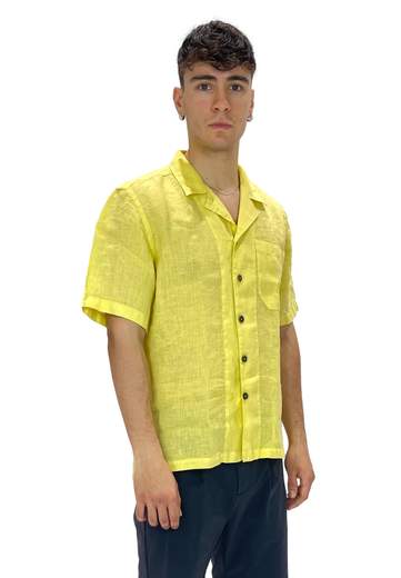 MASTRICAMICIAI CAMICIA MANICA CORTA 100% LINO