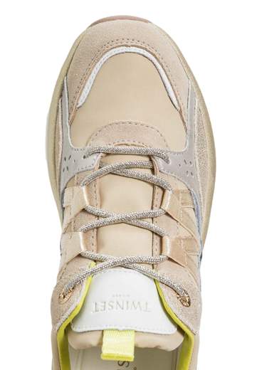 TWINSET SNEAKERS RUNNING IN PELLE E RETE