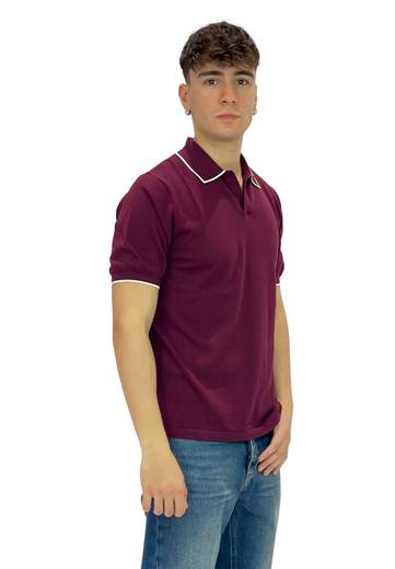 SAINT BARTH POLO IN COTONE CON CONTRASTI